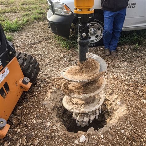 md12pd skid steer auger rocky ground|rock auger drill.